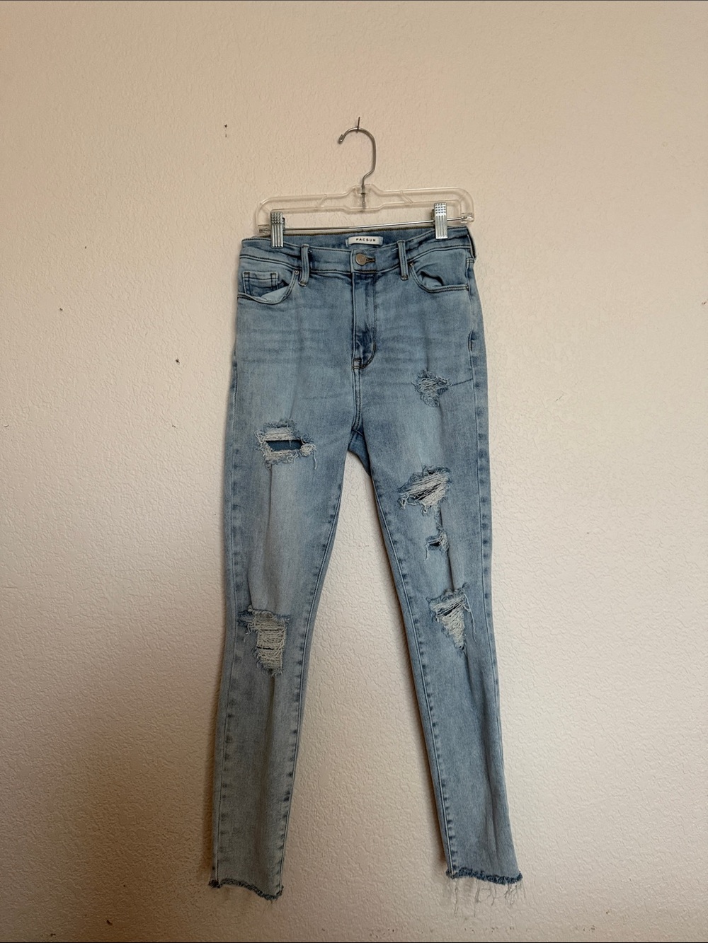 PacSun Light Blue Distressed Skinny Jeans